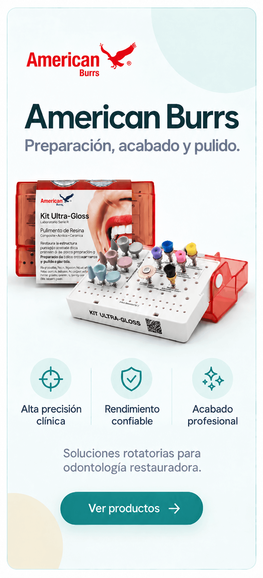 American Burrs: preparación, acabado y pulido — Kit Ultra-Gloss